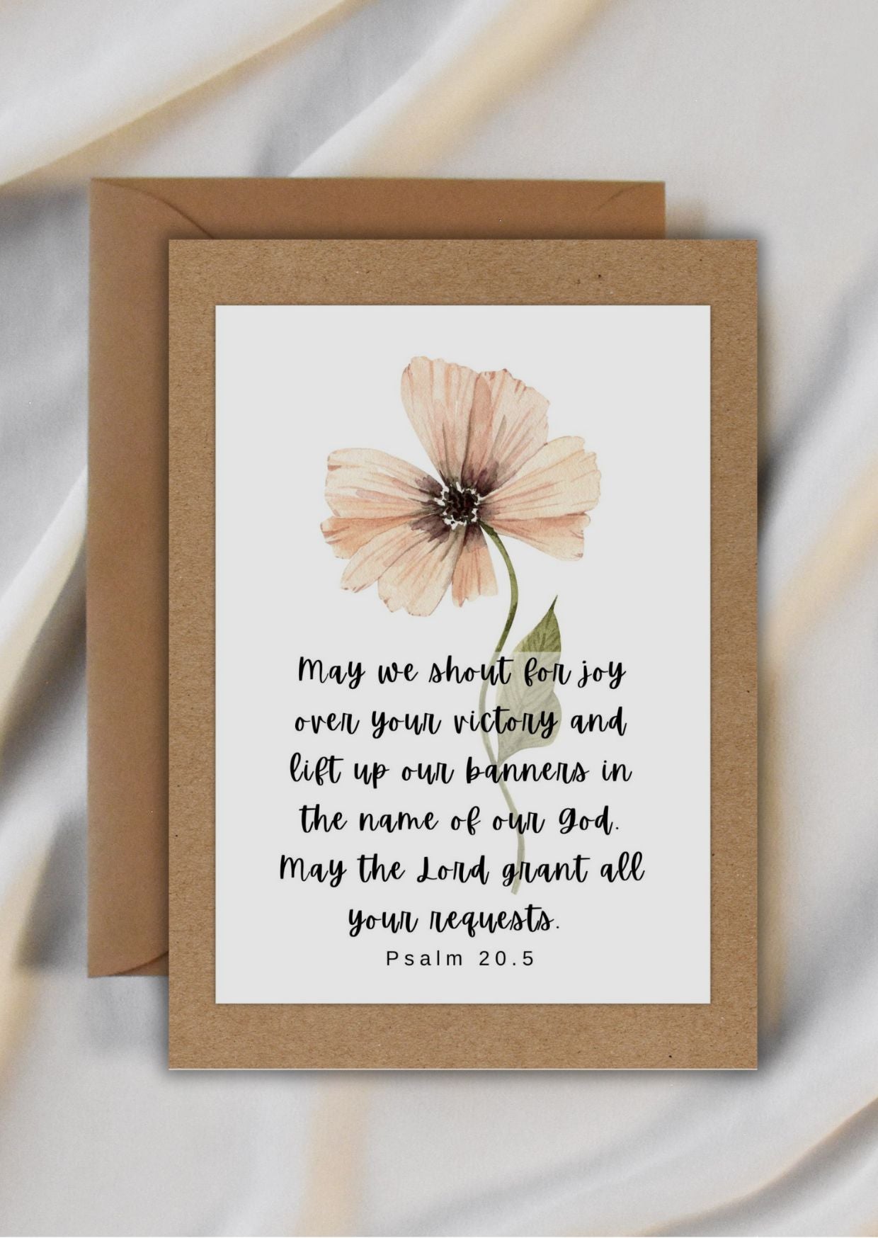 Psalm 20:5 Bible Verse Greeting Card – byTinyLight
