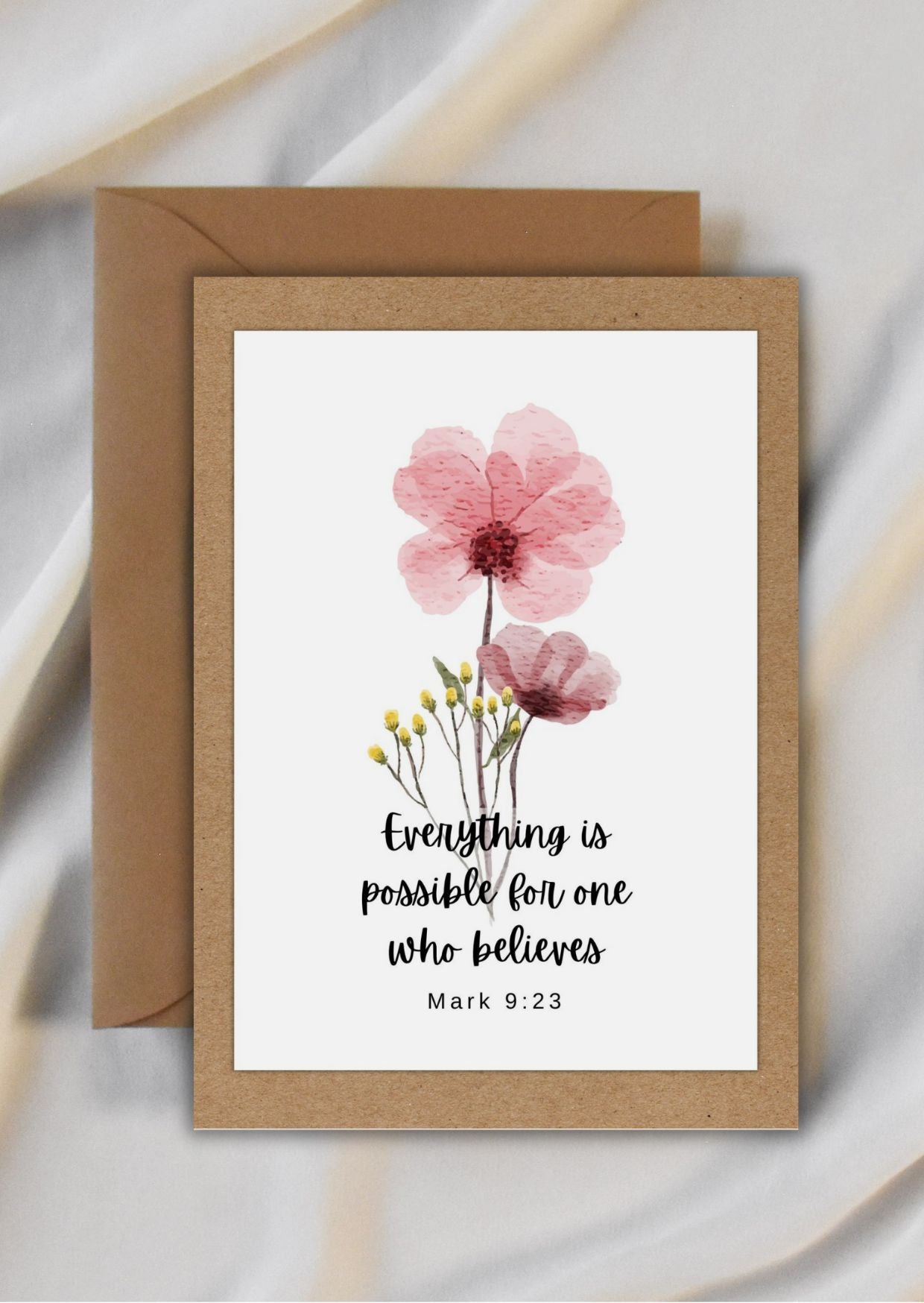 Mark 9:23 Faith and Possibility - Greeting Card with Bible Verse