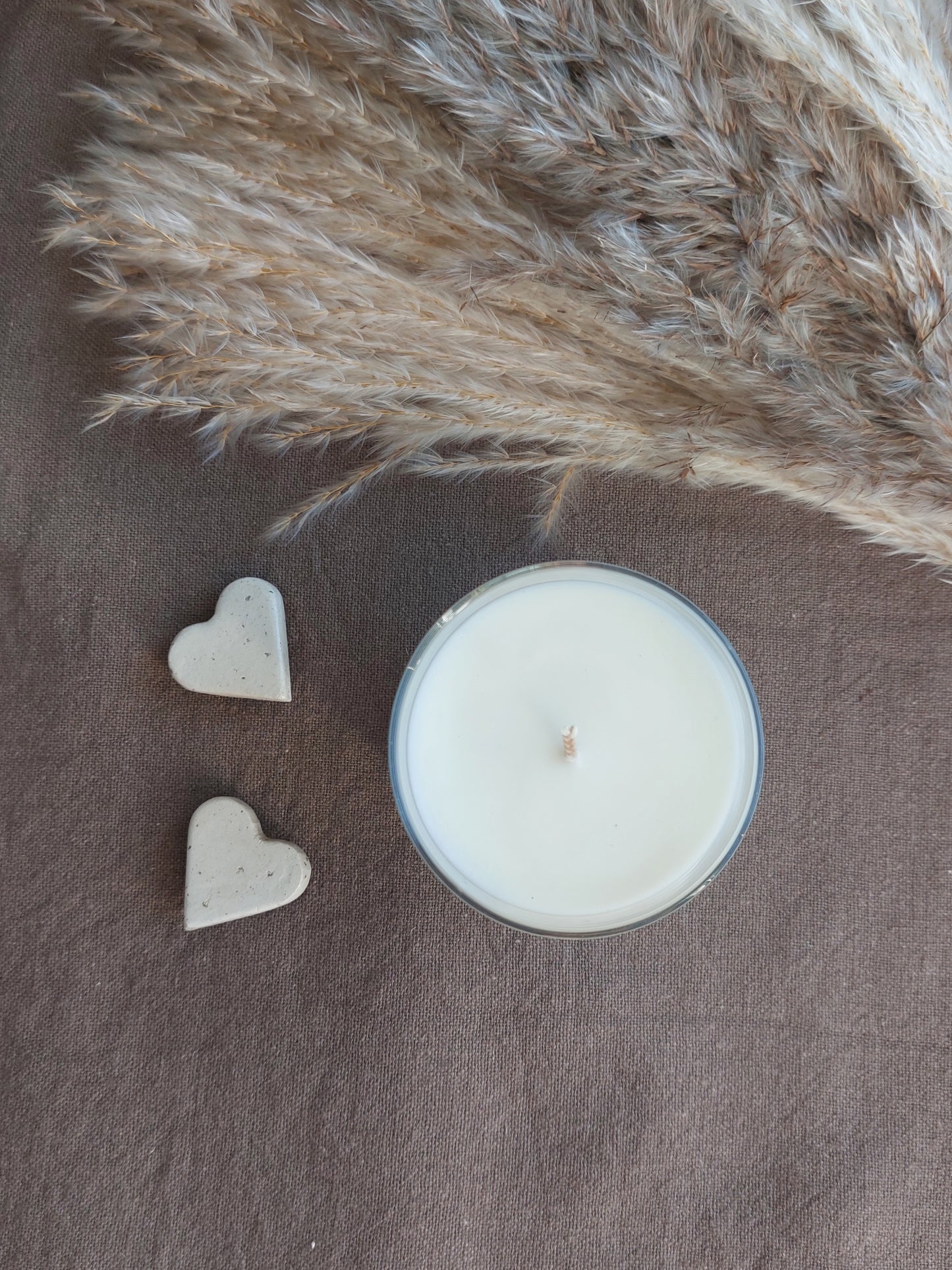 Scented Soy Wax Candle in Clear Glass Jar