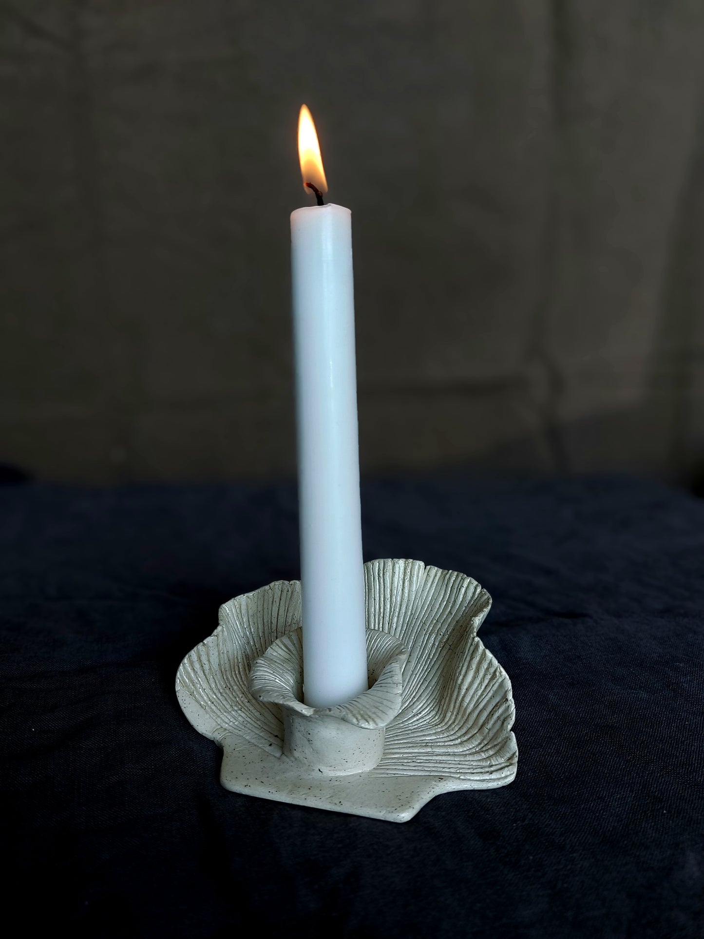 Speckled Clay Candlestick Holder