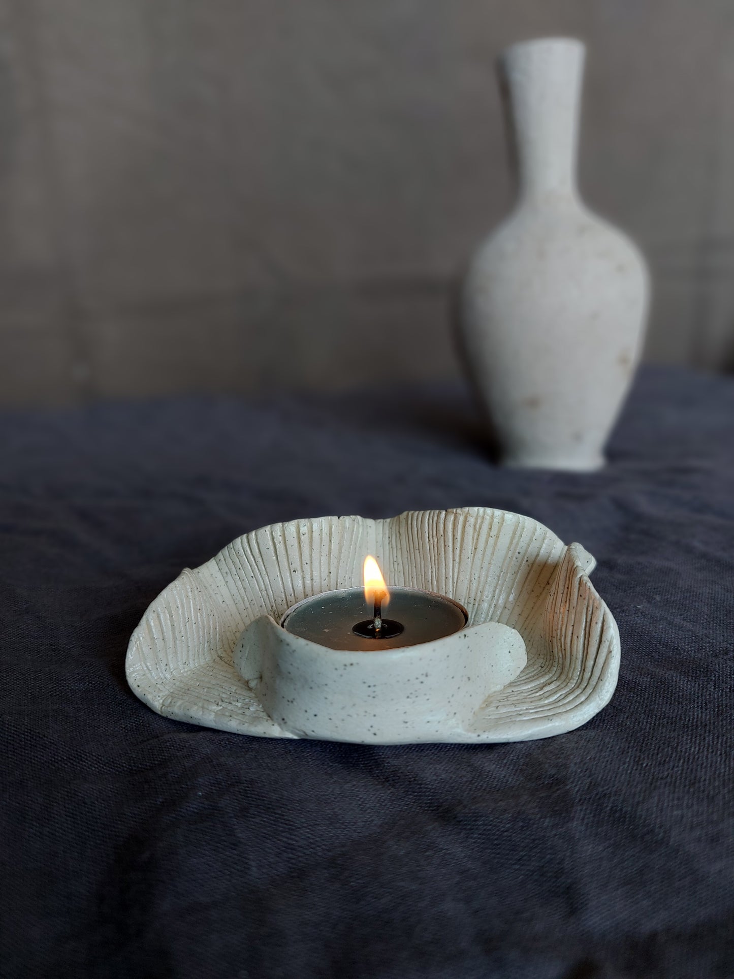 Speckled Clay Tealight Holder