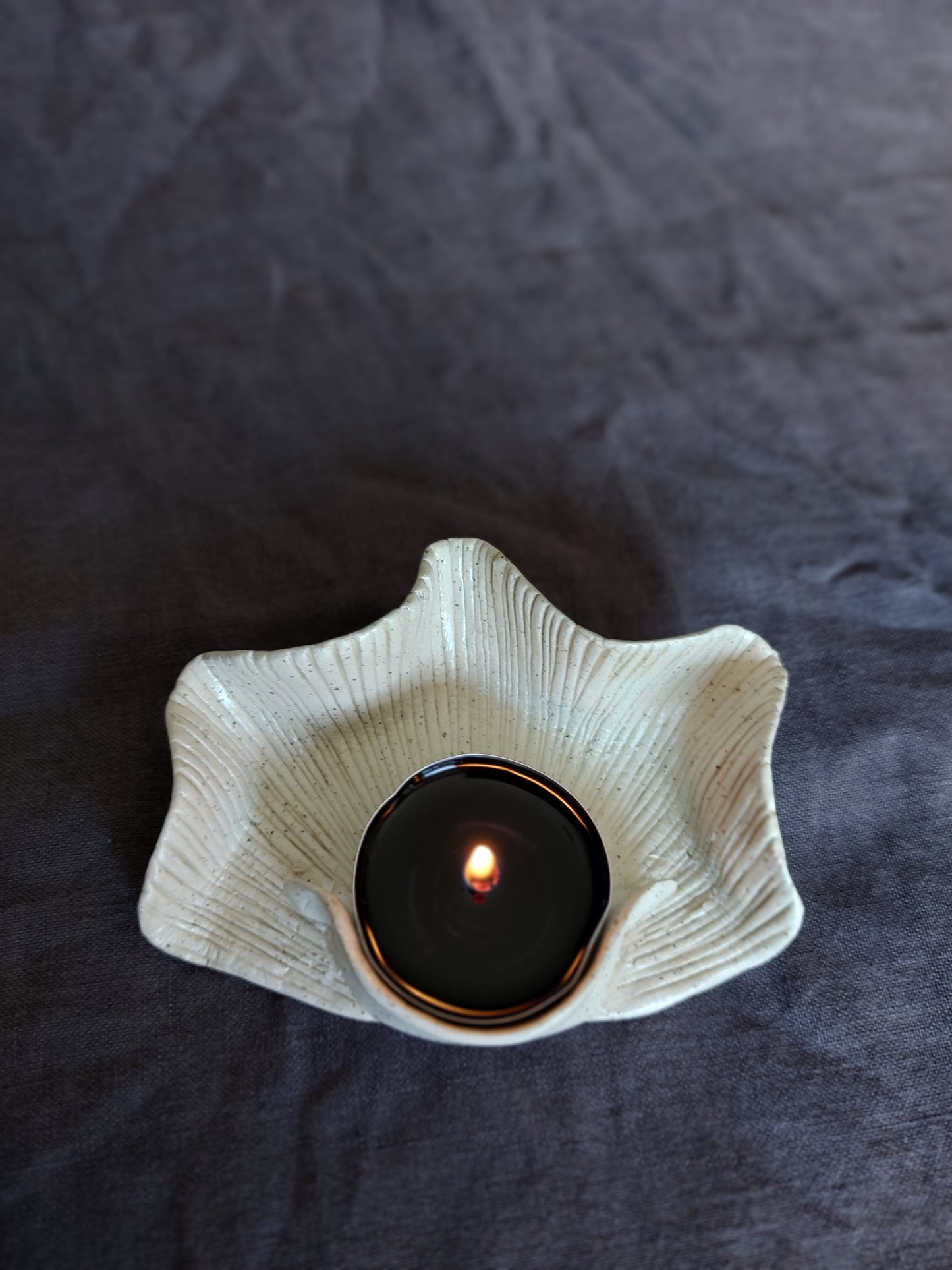 Speckled Clay Tealight Holder