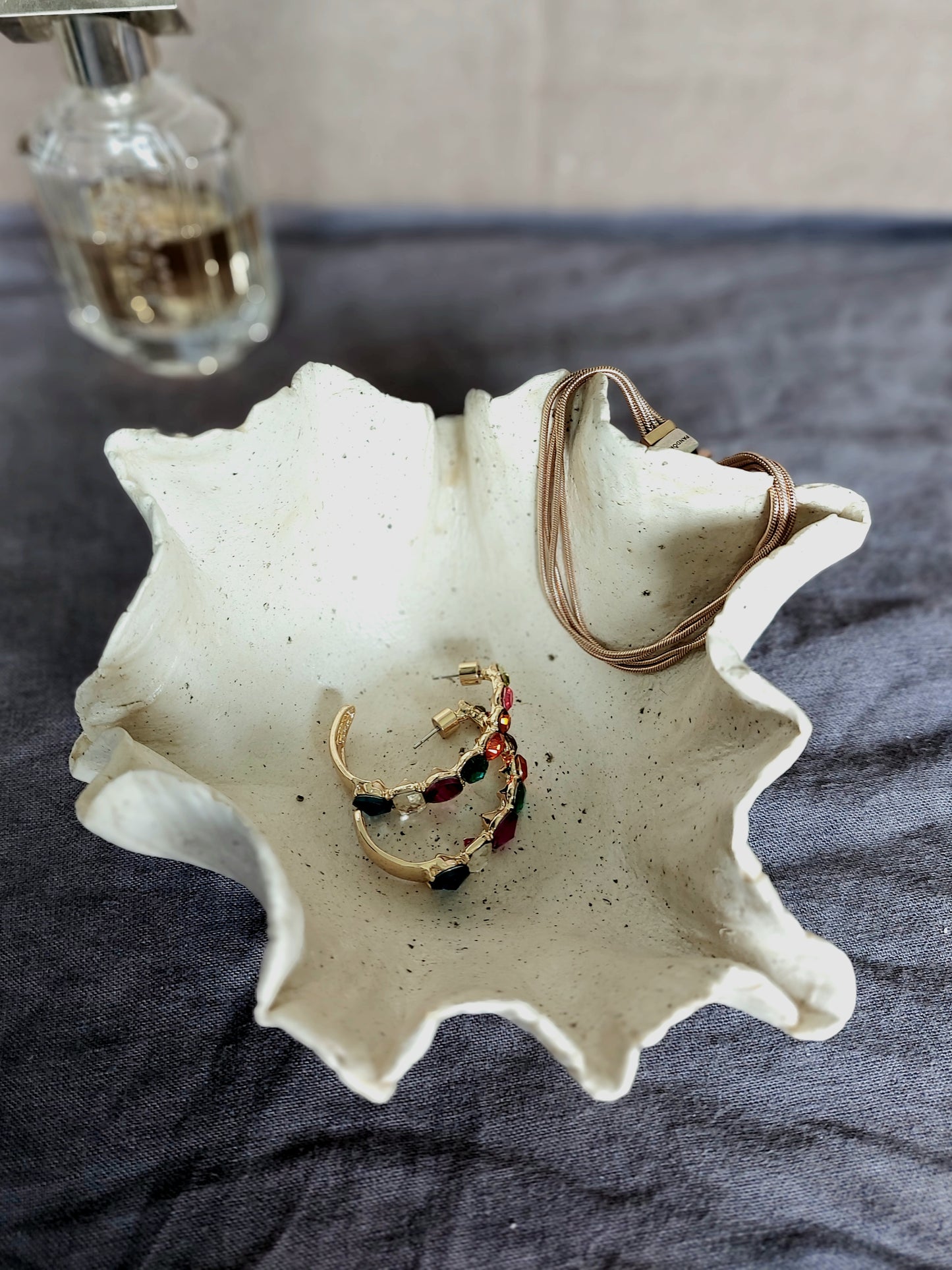 Speckled Clay Sea-inspired Bowl / Trinket / Candleholder