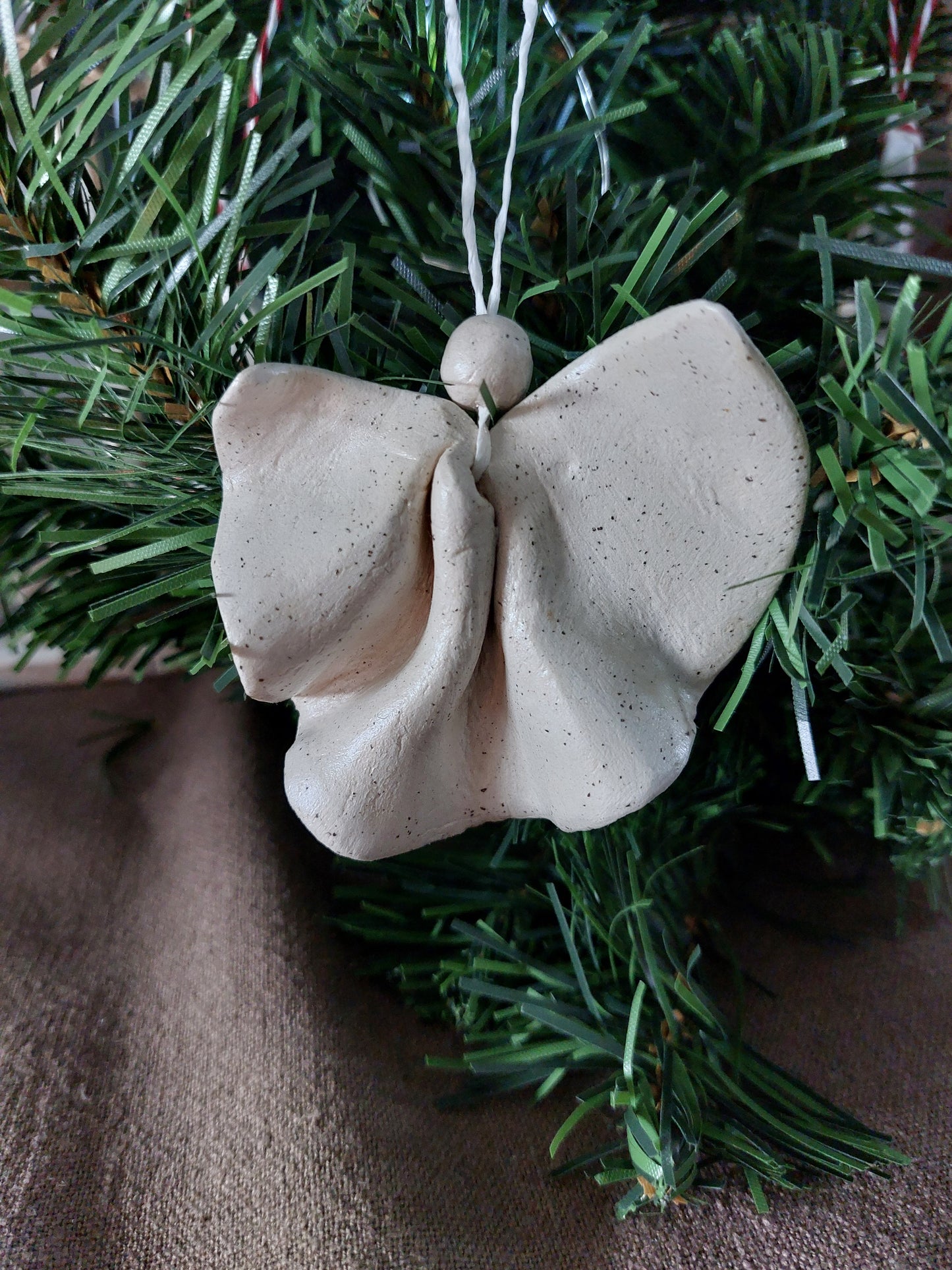 Angel Christmas Ornament Made With Clay