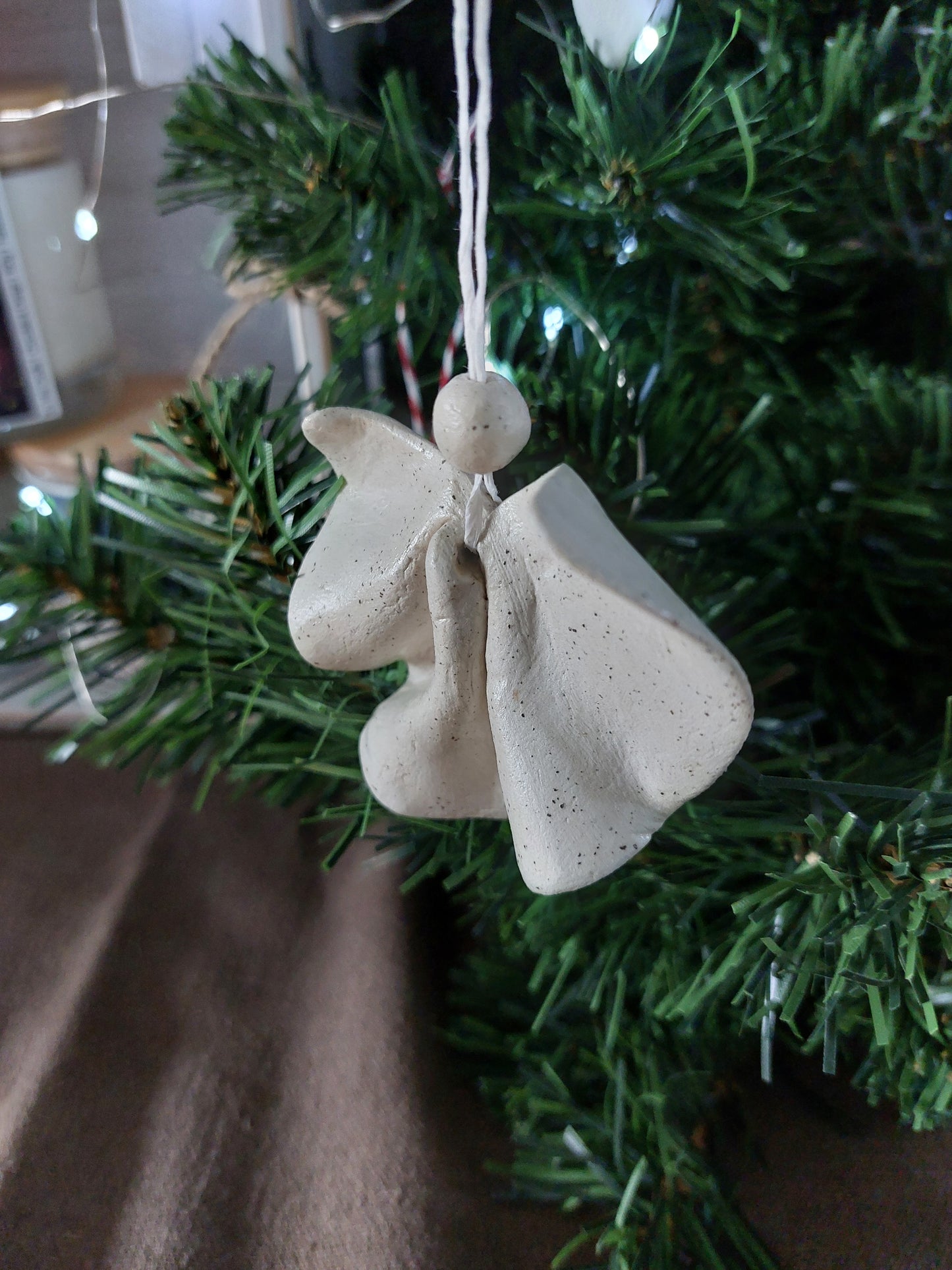 Angel Christmas Ornament Made With Clay