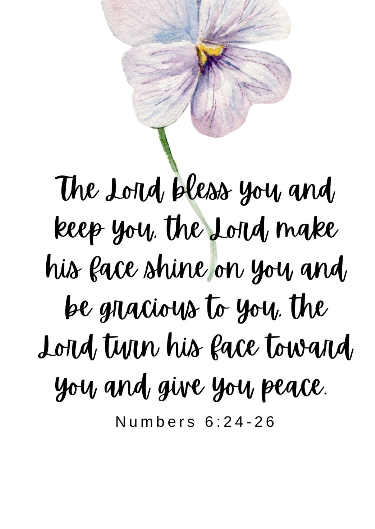 Numbers 6:24-26  Blessing - Greeting Card with Bible Verse