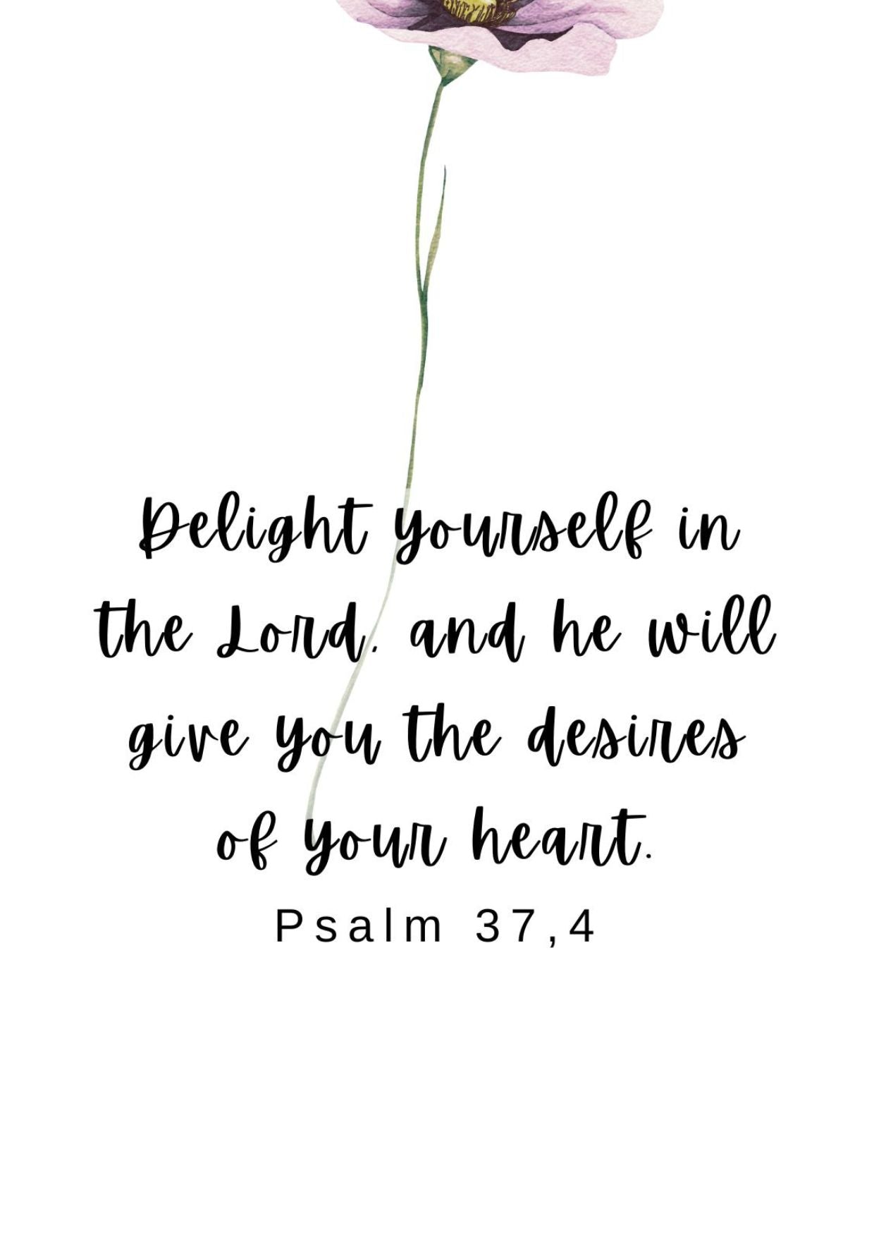 Psalm 37, 4  Trust and Faith - Greeting Card with Bible Verse