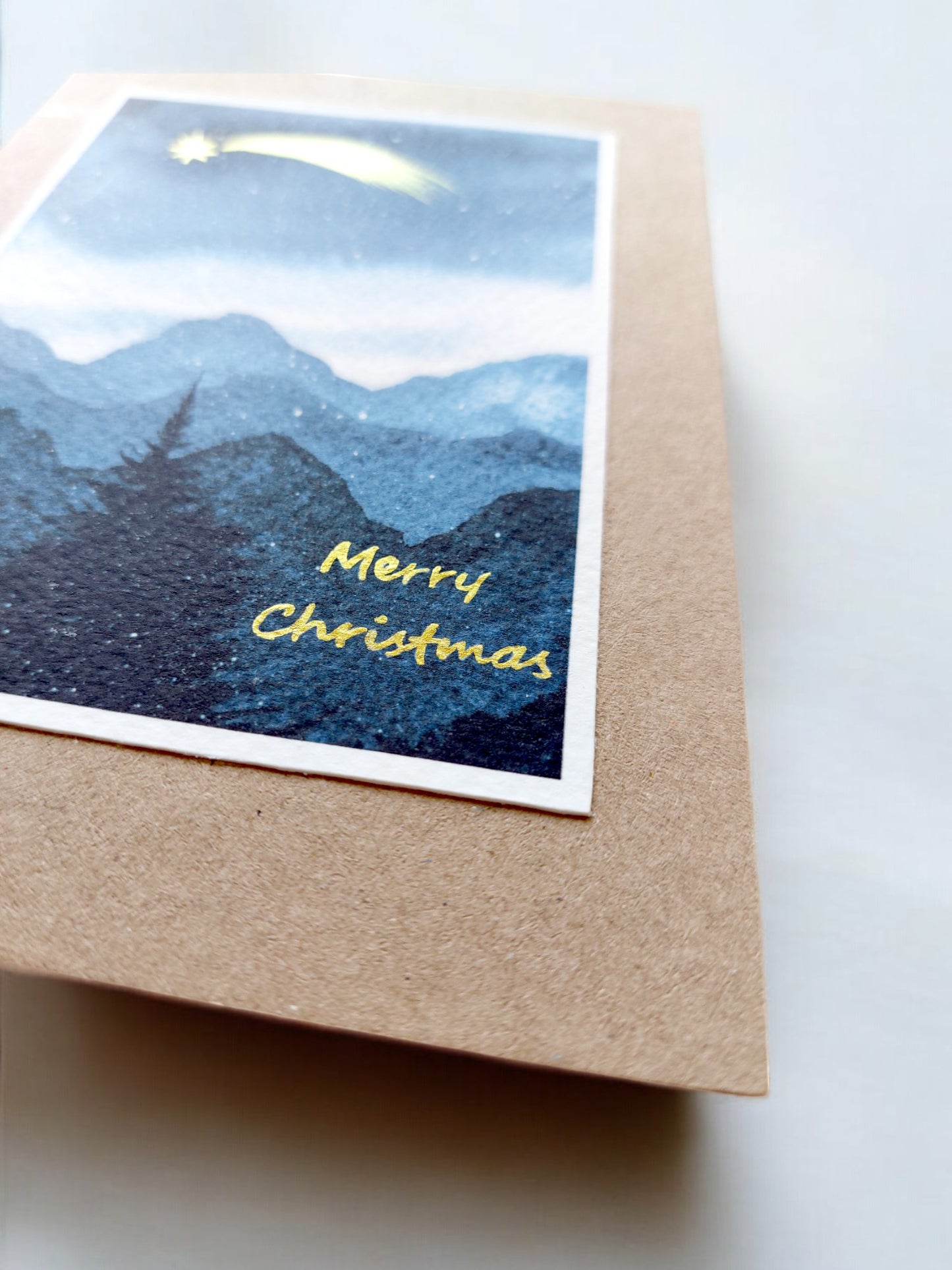 Christmas Card with Bethlehem Star - Deep Blue