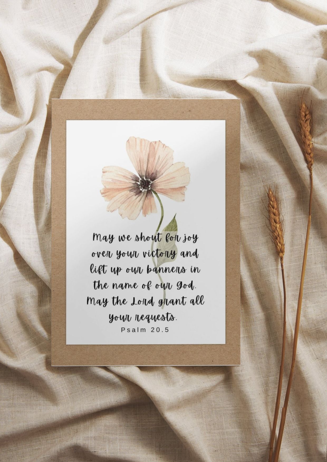 Psalm 20:5 Bible Verse Greeting Card