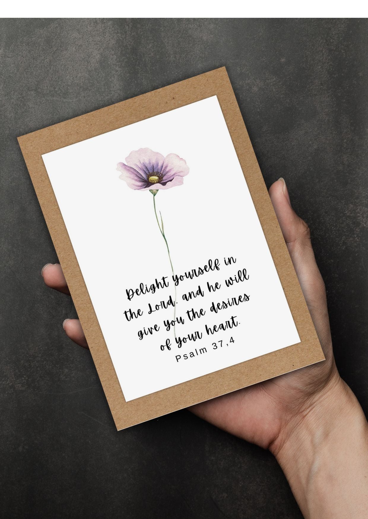 Psalm 37, 4  Trust and Faith - Greeting Card with Bible Verse