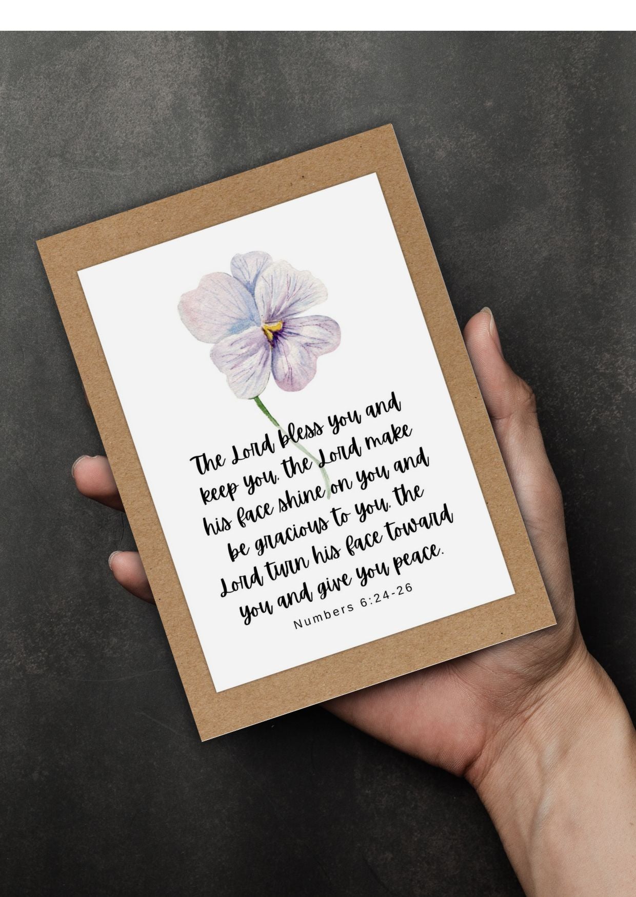 Numbers 6:24-26  Blessing - Greeting Card with Bible Verse