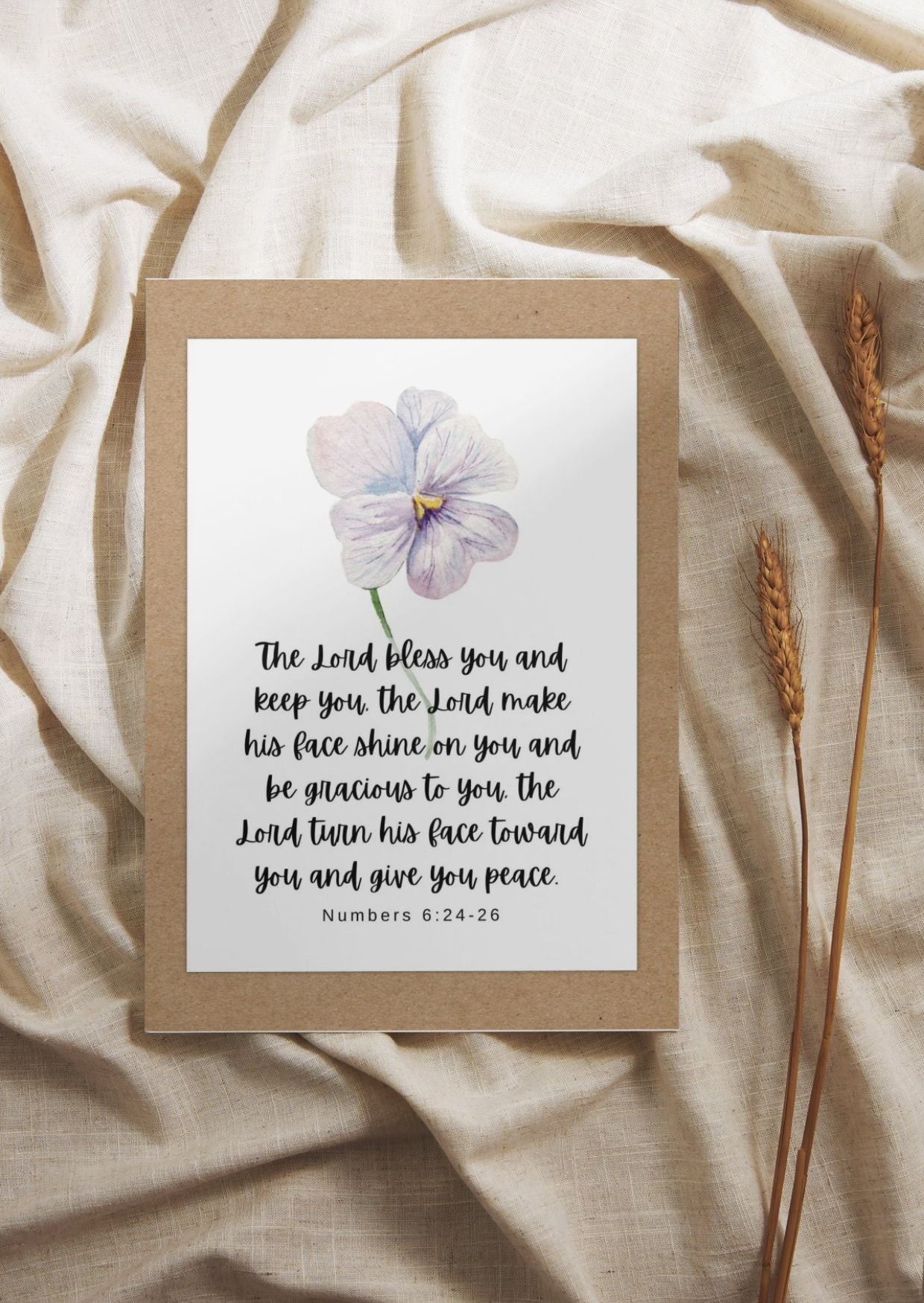 Numbers 6:24-26  Blessing - Greeting Card with Bible Verse