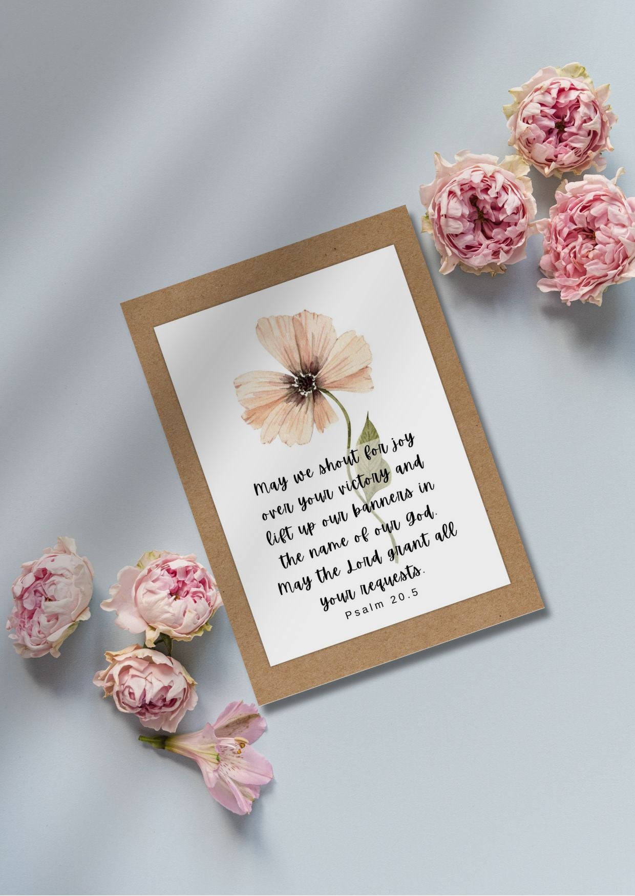 Psalm 20:5 Bible Verse Greeting Card