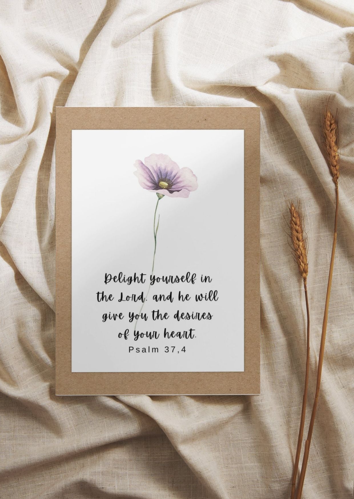 Psalm 37, 4  Trust and Faith - Greeting Card with Bible Verse