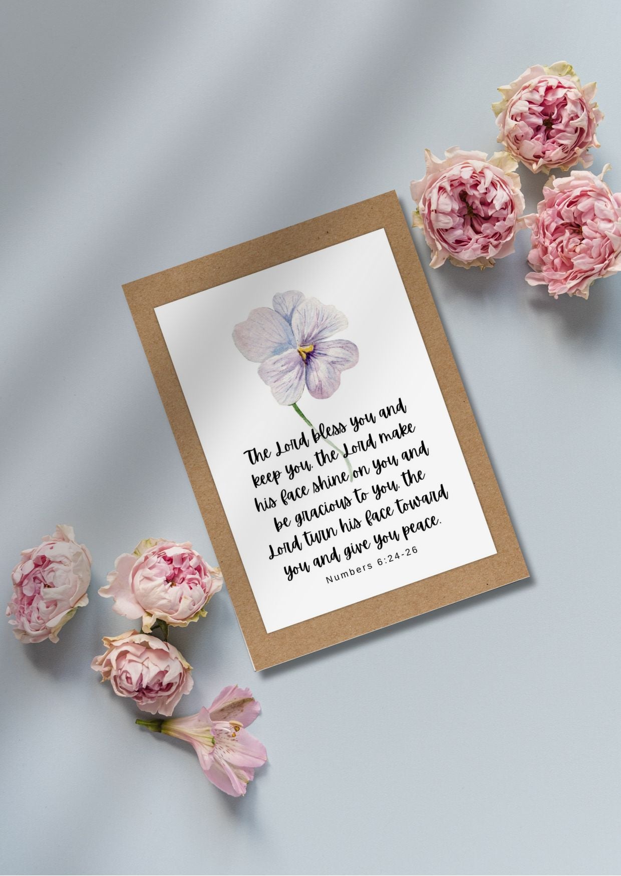 Numbers 6:24-26  Blessing - Greeting Card with Bible Verse