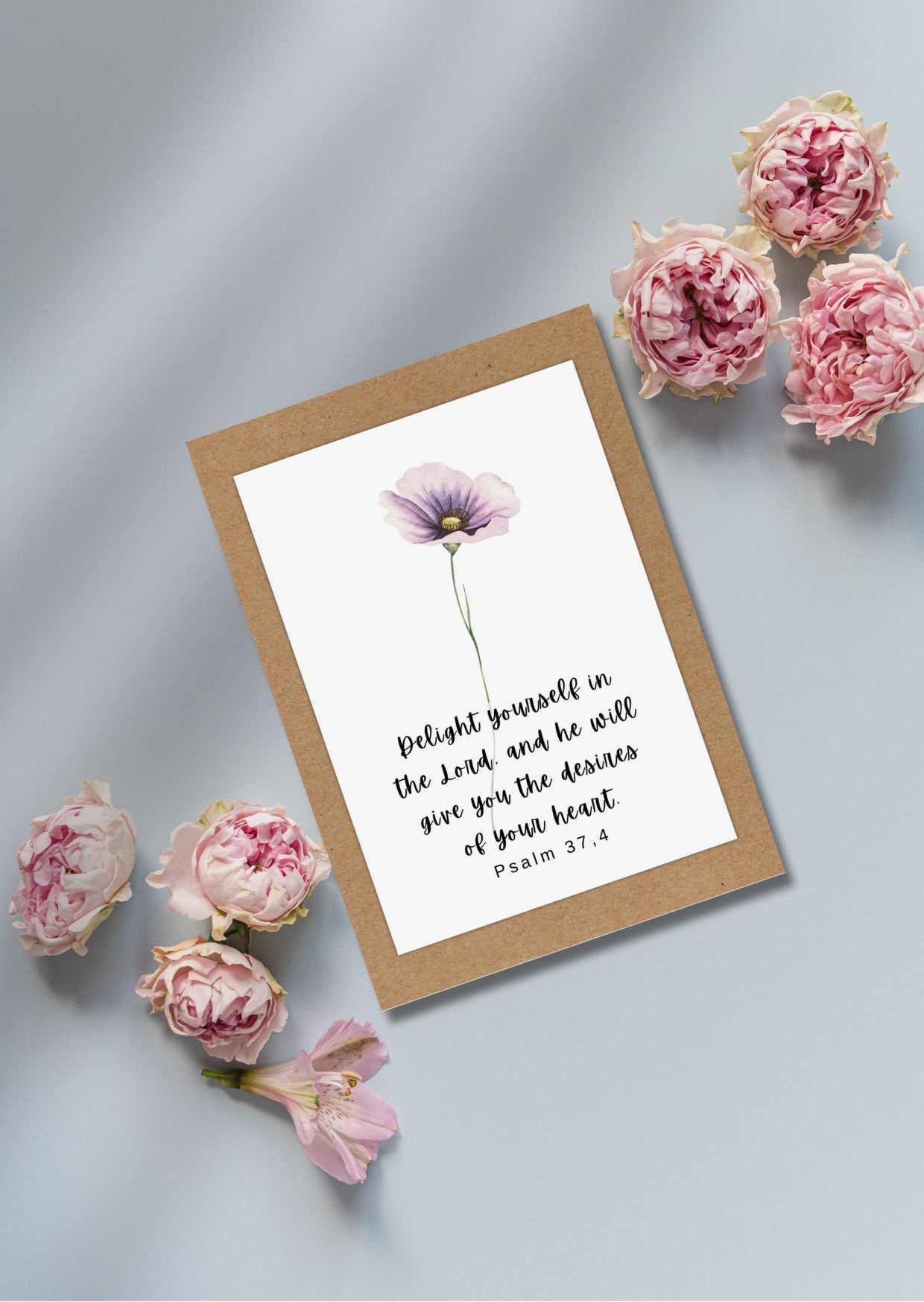 Psalm 37, 4  Trust and Faith - Greeting Card with Bible Verse